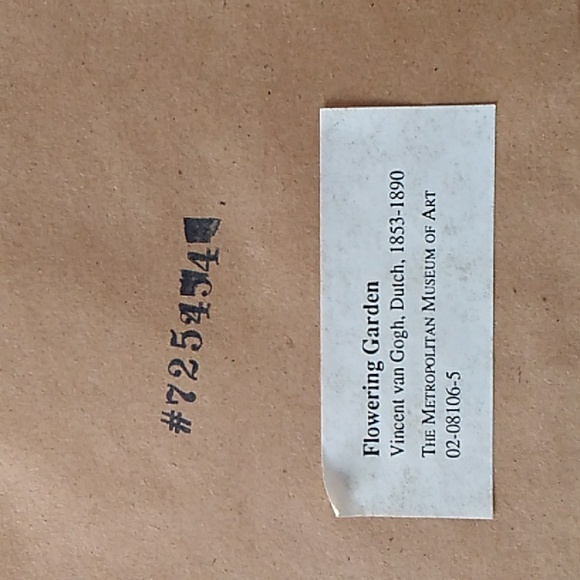 Van Gogh Flowering Garden Print Framed Under Glass - Picture 8 of 8